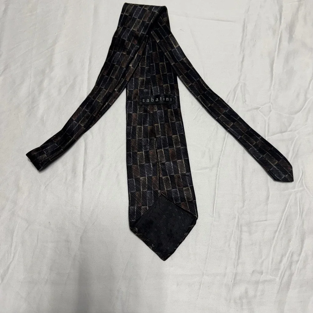 Sabatini Men's Copper Multicolor 100% Silk Tie
